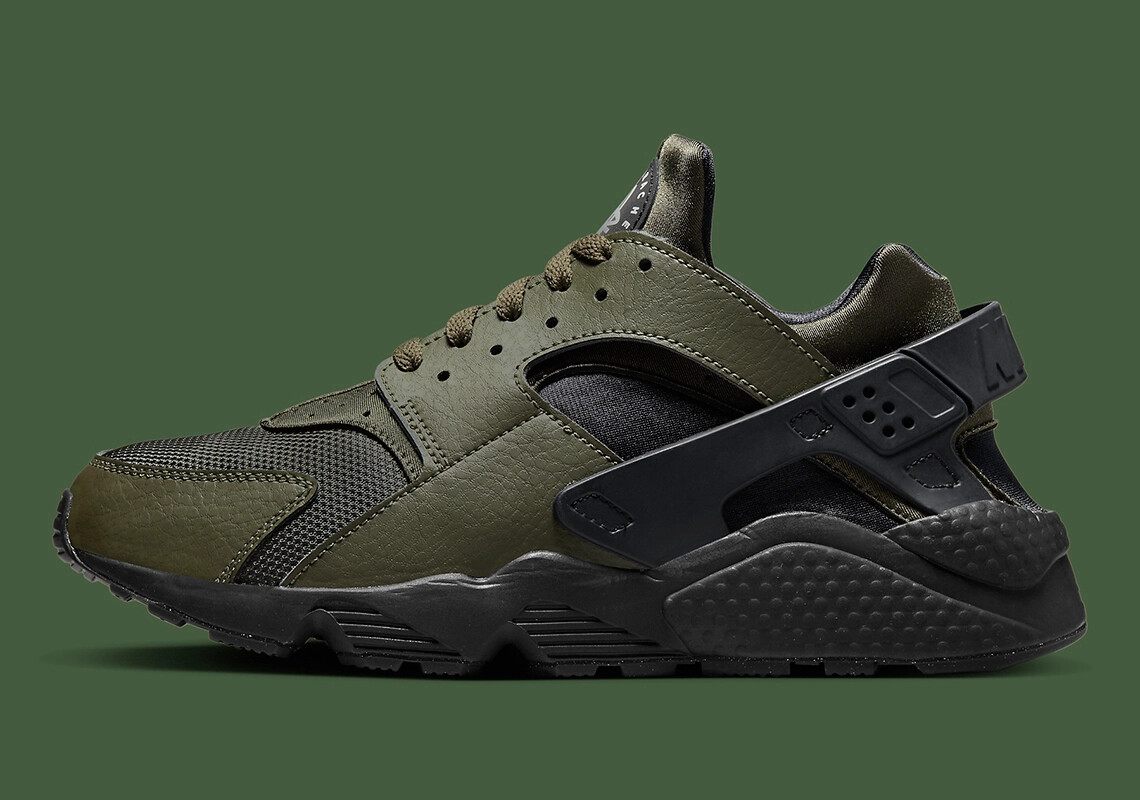 Nike Huarache &#034;Dark Olive&#034; Men&#039;s Cargo Khaki/White/ Black DZ4506-300 | eBay