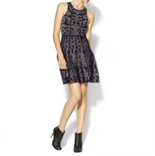 Parker Y2K Medium Kiley Dress Damask Fit & Flare Knit Dark Romantic Whimsygoth