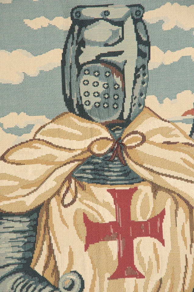 Tapiz Europeo Templier, Colgante de Pared Decorativo, Batallas y Torneos Tema Foto 3 de 4