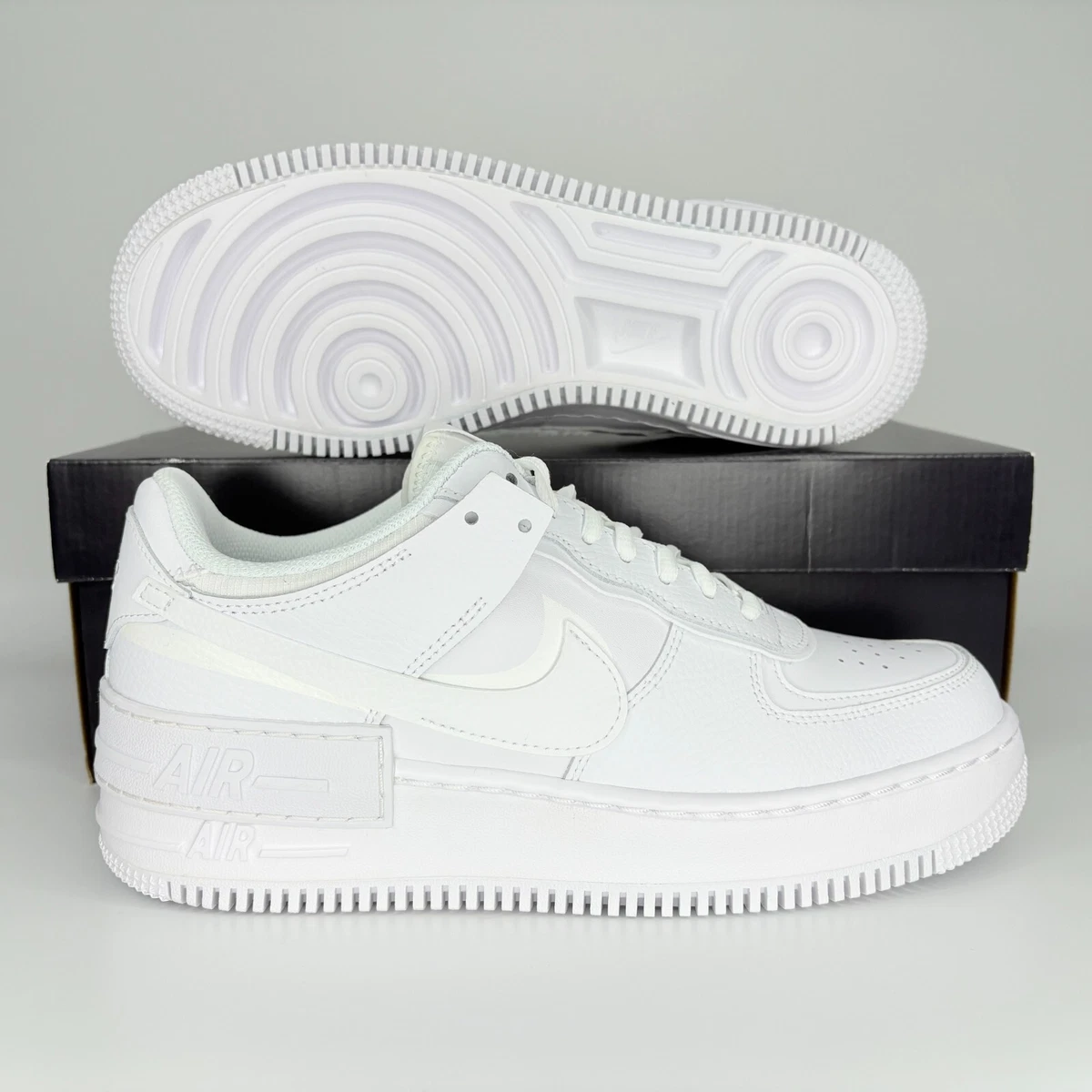 Nike Air Force 1 Low Shadow Triple White W for sale | eBay