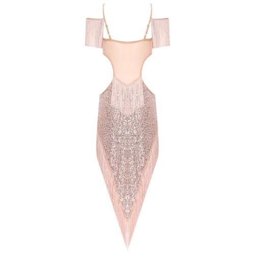 Damen-Tanzkleidung verstellbare Träger Kleid funkelnder Rock Tanz Clubwear Ballsaal - Bild 31 von 72