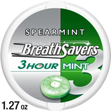 Breath Savers Spearmint Flavored Sugar Free Breath Mints, Tin 1.27 oz