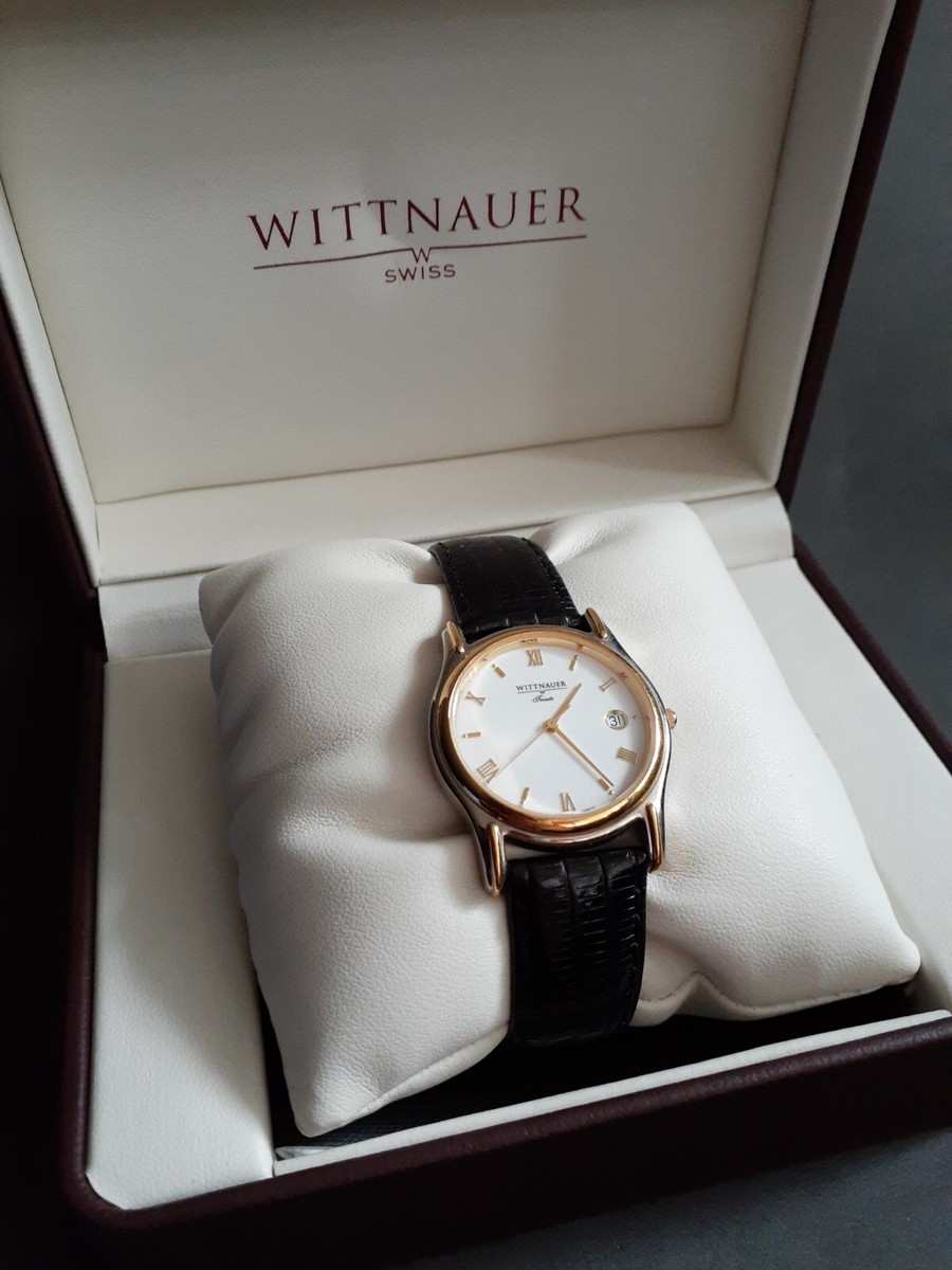 Wittnauer Trieste quartz watch stainless steel & gold, Switzerland