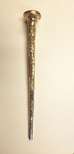 Antique Victorian Gold Filled  Mother of Pearl Parasol / Umbrella Handle