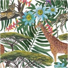 Tropical Forest Animal Peel and Stick Wallpaper 17.7"x236" Qty 2 ROLLS