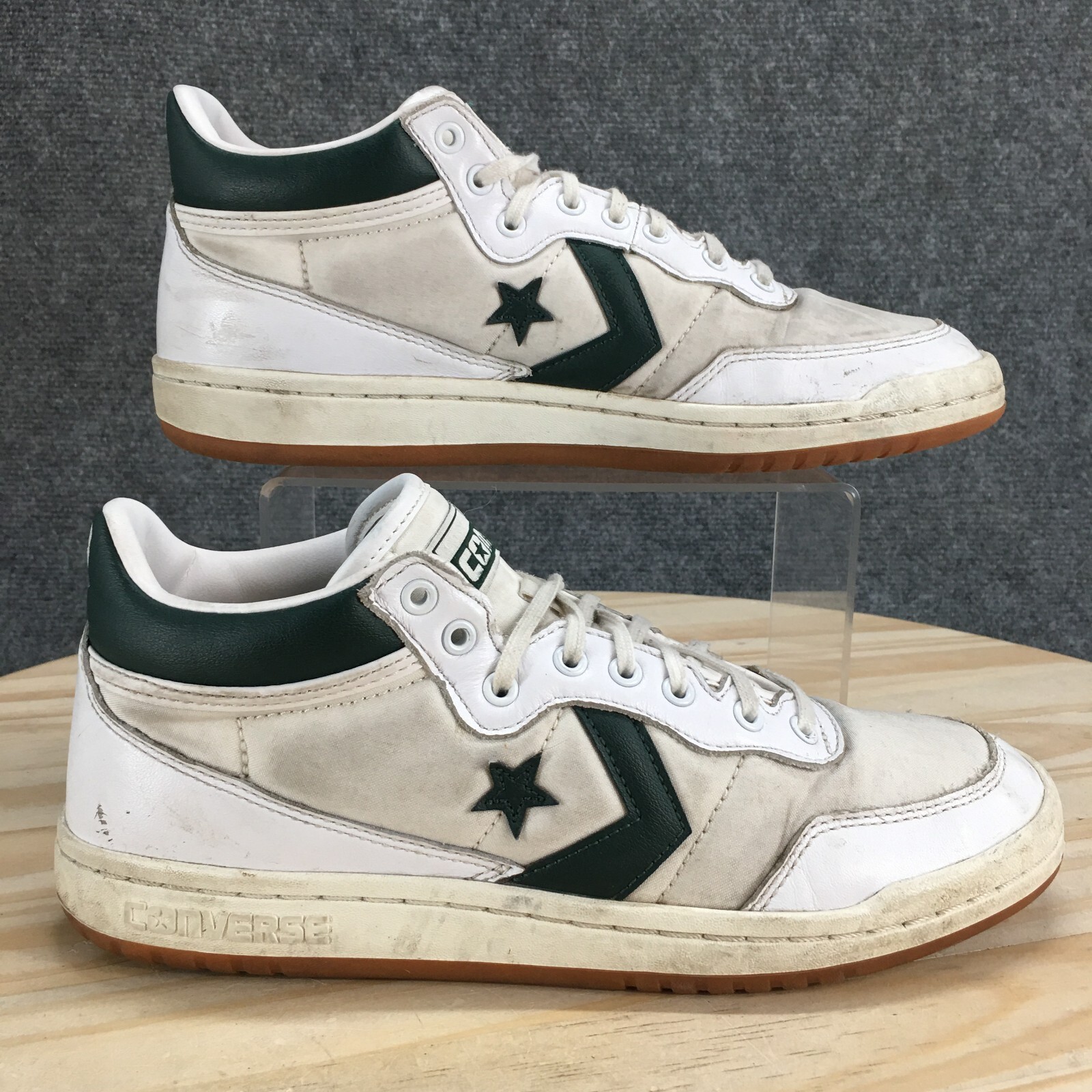 Converse Sneakers Mens 7.5 Womens 9 White Deep Emerald Fastbreak Pro Mid 166247C Converse Sneakers Mens 7.5 Womens 9 White Deep Emerald Fastbreak Pro Mid 166247C