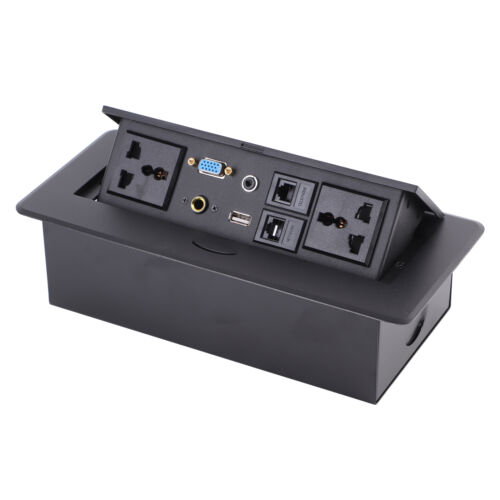Table Connection Box Recessed Pop Up Outlet With Audio HD Multimedia Interface☃ - Photo 1 sur 12
