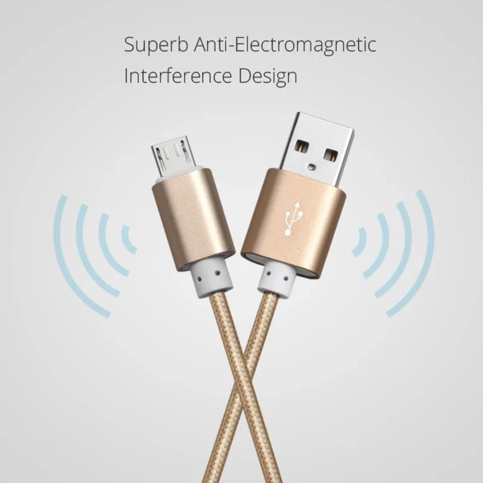 Lote de cable de carga rápida micro USB Android de 10 pies para Samsung LG Foto 2 de 4