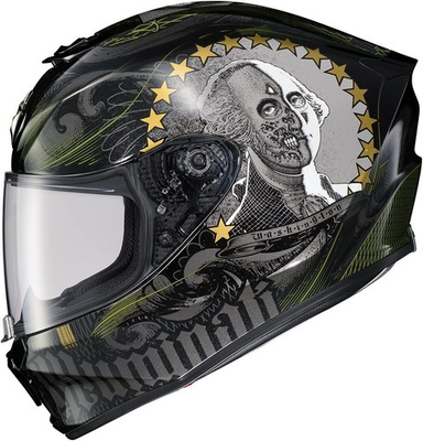 #ad #ad SCORPION EXO R420 FULL FACE HELMET ILLUMINATI 2 BLACK 2X 75 21052X $179.95
