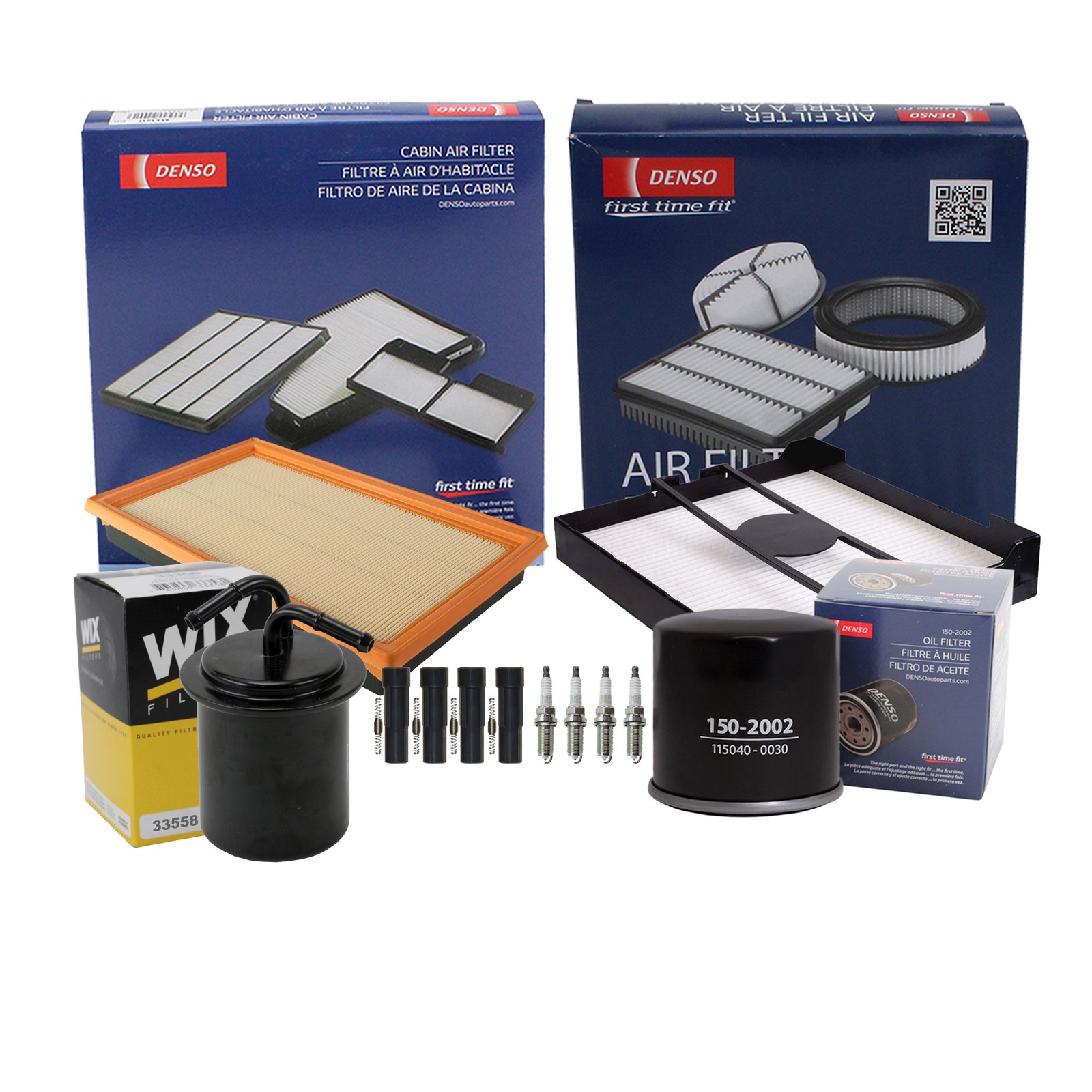 Denso Tune Up Kit NGK 4 Spark Plugs  Boots Kit for Subaru Forester 2.5 H4 Turbo