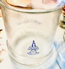 Vintage Land O Lakes Old Logo Glass Canister Discontinued Indian Maiden 7.5"
