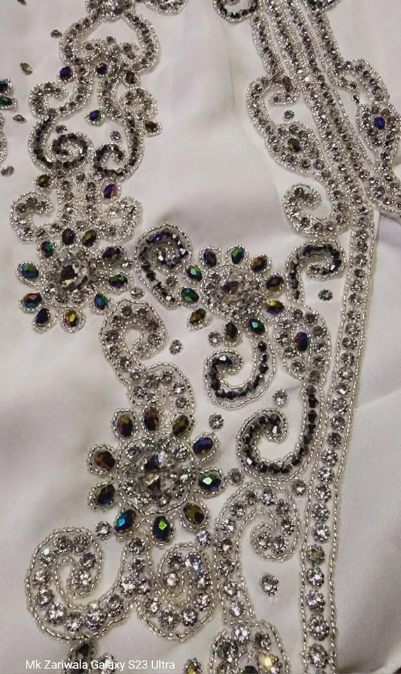 Nuevo Vestido Largo Marroquí Dubai Kaftan Hecho a Mano Farasha Abaya Foto 2 de 4