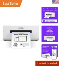 High-Speed Monochrome Wi-Fi Shipping Label Printer - Compatible with All Devices