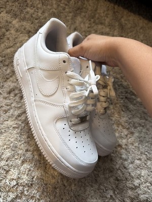 Men s White Nike Air Force 1 s  Size 8.5US