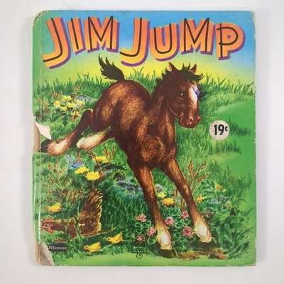 Jim Jump Tell A Tale Whitman Farm Animals Hardcover Book Betty Wright 1954