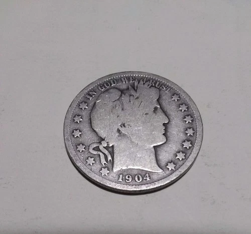 1904 Barber/ Liberty Head Half Dollar No Mint Mark