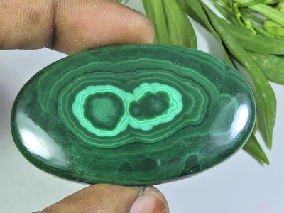 Natürlicher Malachit Oval Cabochon Designer Lose Edelstein 122 Karat....
