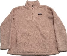 Patagonia Kids' XL 14 Girls Los Gatos 1/4-Zip Pink Kangaroo Pocket Fleece