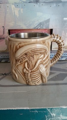 Alien Tasse Becher PVC Edelstahl Aliens  Tee Kaffee Xenomorph Horror Film Movie