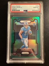 2023 Panini Prizm SAM LaPORTA GREEN PRIZM #332 RC PSA 10 GEM MT