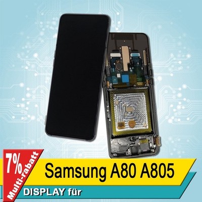 Display Für Samsung A80 A805 Bildschirm OLED Schwarz Rahmen