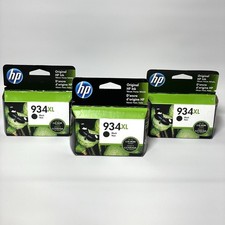 HP 934XL - Lot of 3 Ink Cartridge - Black Original Genuine OEM Exp: 05/2022