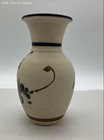 Tonala Mexico Pottery Vase Signed JL Hand Painted Bird Flower Folk Art Vintage — photo 2