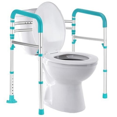 Lianjindun Toilet Safety Rails, Adjustable Toilet Frame for Elderly, Seniors, Ha
