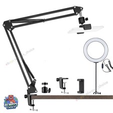 Desktop Overhead-Telefonhalterung mit 1/4'' Kugelkopf 6" Ringlicht Flexiblem Arm