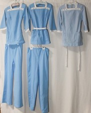 Wholesale Vintage Clothing 29 Pc Lot 1960s 70s Polyester Pant Suits Yellow Blue