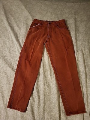 Vintage 90s Y2K Paco Sport Original Basic Jeans Faded Red Denim Mens 36 x 34