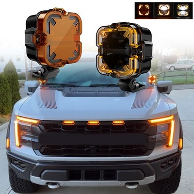 2PCS 4'' Amber Arrow Driving Light 90W LED Work Lamps for Ford SUV Truck OFF-ROAD