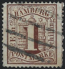 Hamburg 1964; MiNr. 11 ; 1 Schilling; geprüft, gestempelt