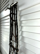 New Sliding One Ear Western Horse Bridle W/ Curb Bit  Weaver Loop Reins