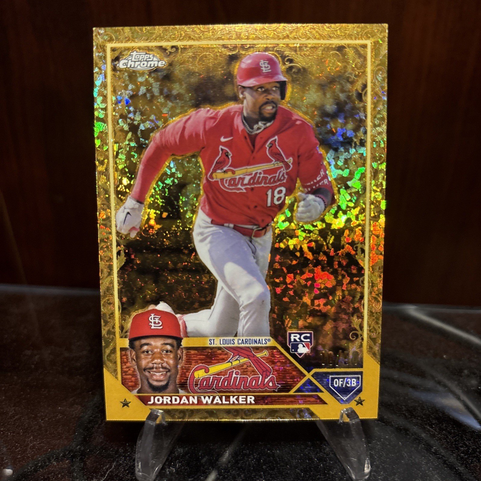 Jordan Walker - 2023 Topps Gilded - RC Mini Diamond GOLD Etch /50