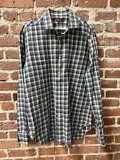 Sartoria Partenopea 17.5/44 Men s Button Shirt Plaid EUC