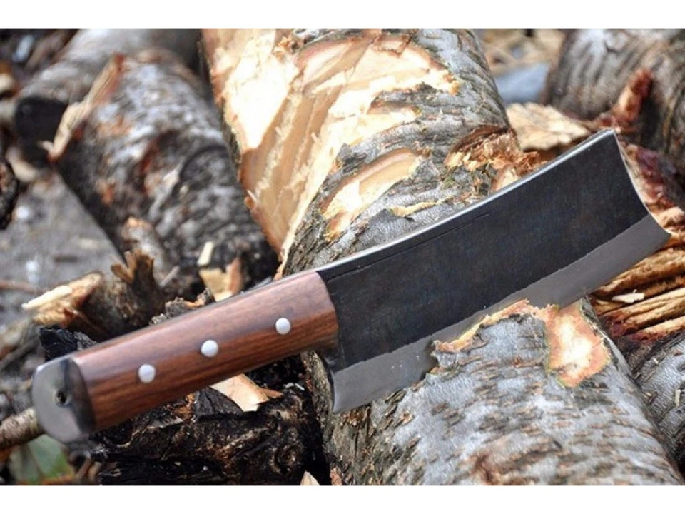 Cuchilla forjada a mano de 8 pulgadas | Cuchillo de carnicero para picar carne y huesos Foto 4 de 4