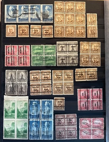US Stamps from 1938 Presidential Series USED blocks old rare