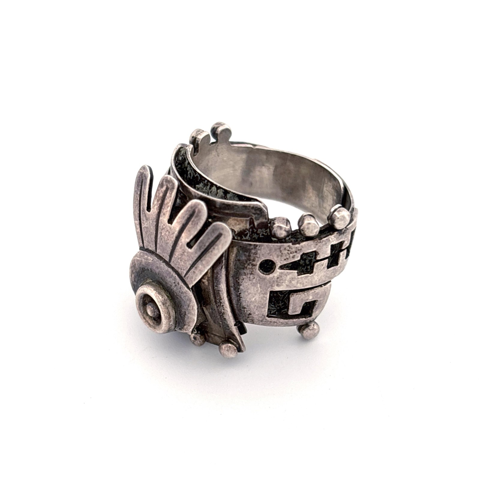 Sterling Silver Tribal Ring - image 2