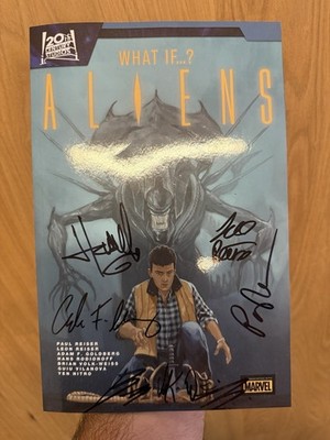 Aliens What if #1 Marvel Comic Book  Compendium Signed By Paul Reiser & More