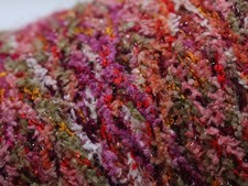 C18 (48€/kg) 250g COSMO EFFEKTGARN RUBIN MULTICOLOR (1,8) Zwirn Wolle Stick Garn