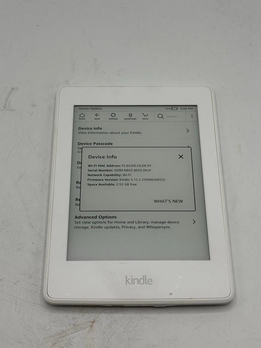 亚马逊Kindle Paperwhite 7th 代白色平板电脑和电子阅读器| eBay