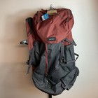 Burgundy And Black Forclaz Easy-fit Hiking Bag With 70L Capacity (of)