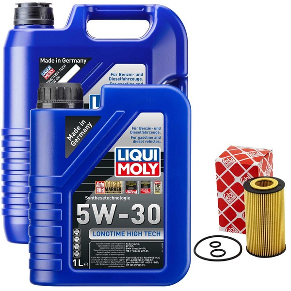 MotoröL Set High Tech 5W-30 Liqui Moly 6 Liter + ÖLfilter FüR Mercedes C-Klasse-image