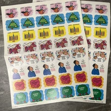 Vtg Stickers 1994 ‘Holidays Around The World’ 2 Unused Sheets