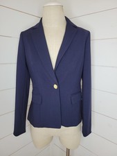 NWOT J Crew Size 2 navy blue 4 season pleated blazer