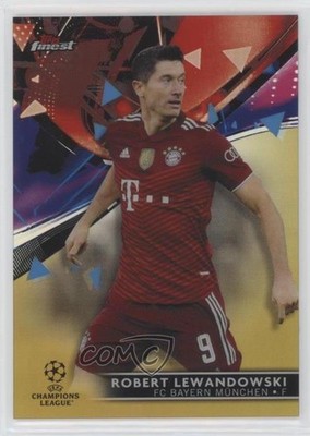 2021-22 Finest UEFA Champions League Gold Refractor 8/50 Robert Lewandowski 07vd