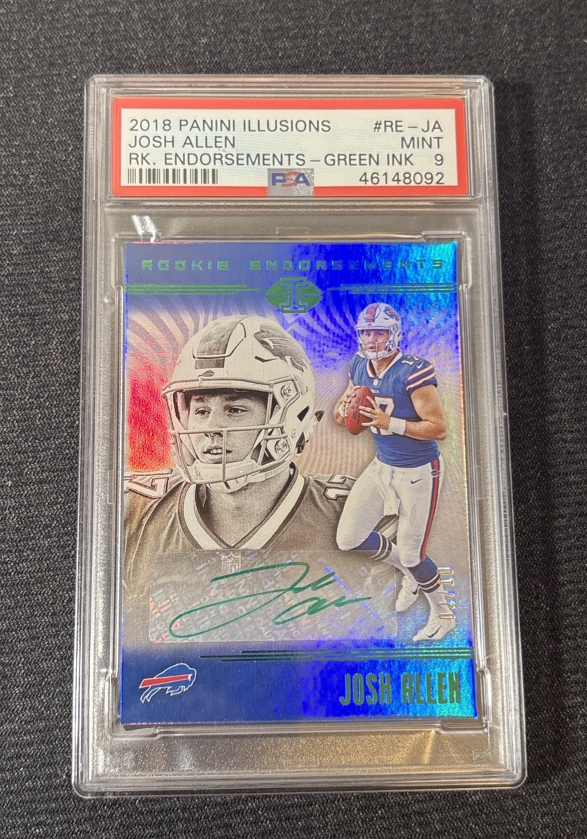 Josh Allen Panini Illusions Rookie Endorsements #REJA Green Ink
