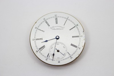 Antique Waltham Pocket Watch Movement 7 Jewels Grade J Size 6s Dial Ø34,7mm