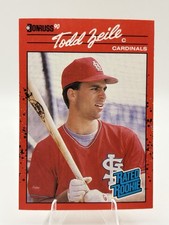 Todd Zeile - 1990 Donruss Baseball Card - Cardinals Rated Rookie. rookie card picture